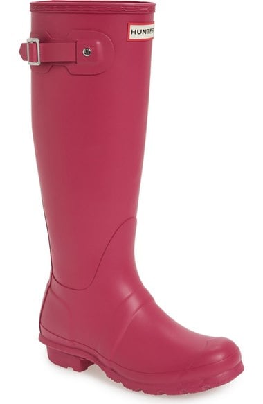 hunter 'original tall' high gloss rain boot (women) peppercorn nordstrom sale