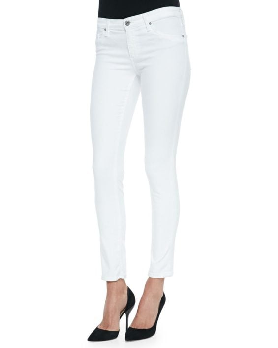 AG Legging Ankle Skinny, White Neiman Marcus friends and family sale