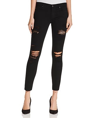 AG The Legging Ankle Distressed Jeans in Darkest Night Bloomingdale's friends and family sale