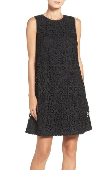 Adrianna Papell Lace Trapeze Dress Black Nordstrom half yearly sale