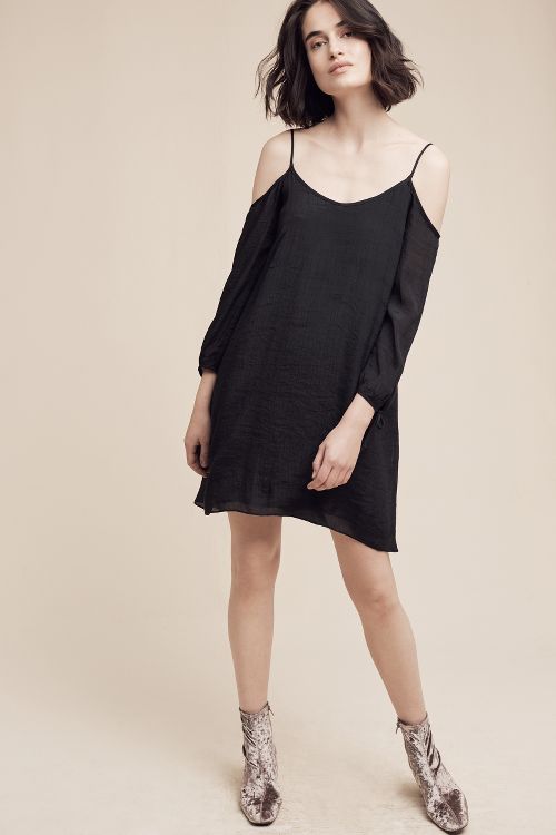 Amadi Pelloux Open-Shoulder Dress Black cold shoulder dresses new year's eve