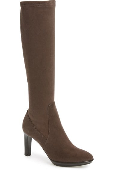 Aquatalia 'Rumbah' Weatherproof Knee High Stretch Boot (Women) Taupe Nordstrom half yearly sale