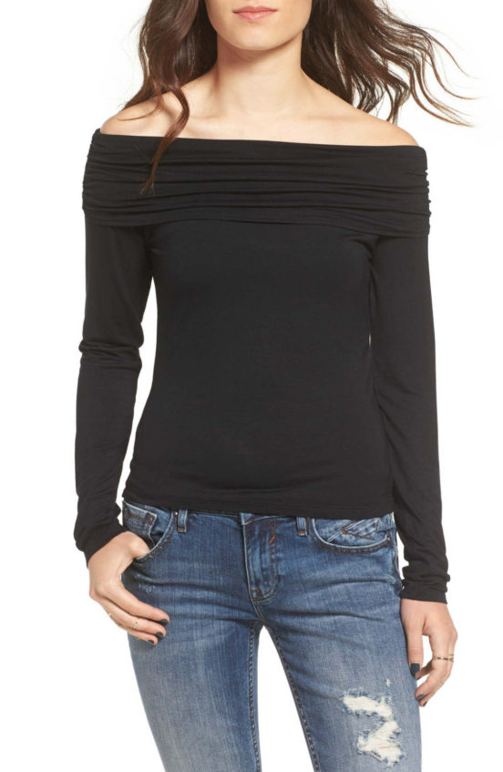 BP. Off the Shoulder Top Black Nordstrom half yearly sale