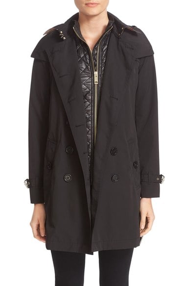Burberry 'Churchdale' 3-in-1 Belted Trench Coat Black Nordstrom half yearly sale