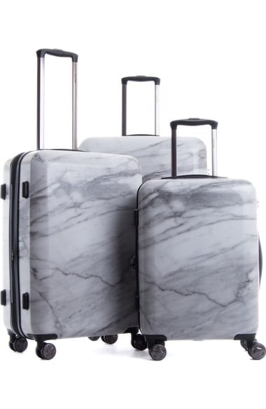 CALPAK Astyll 3-Piece Marbled Luggage Set White marble inspired suitcases