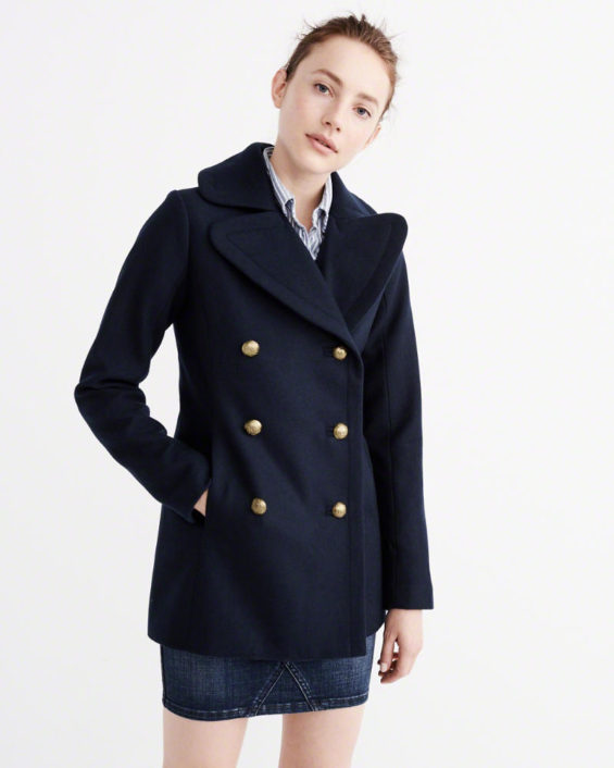 CLASSIC WOOL PEACOAT Navy flagship abercrombie