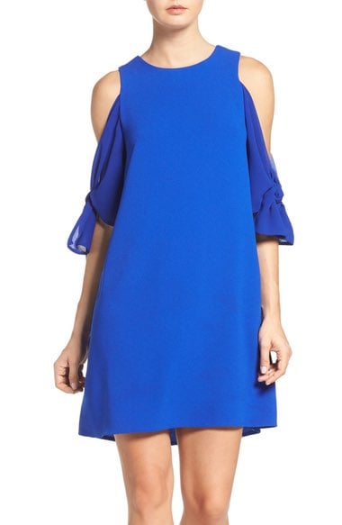 Charles Henry Cold Shoulder Dress Royal Blue cold shoulder new year's eve dresses