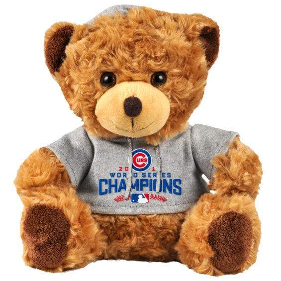 Chicago Cubs Brown 2016 World Series Champions Seated Hoodie Bear