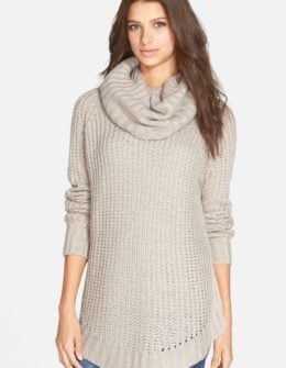 DREAMERS BY DEBUT Cowl Neck Sweater Mocha Nordstrom half yearly sale