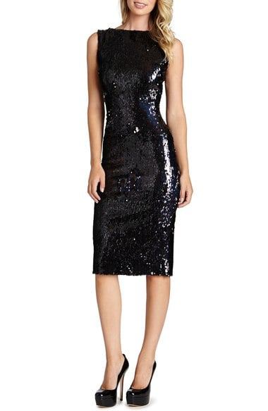 Dress the Population 'Audrey' Sequin Body-Con Dress (Nordstrom Exclusive) Black new year's eve sequin dresses 