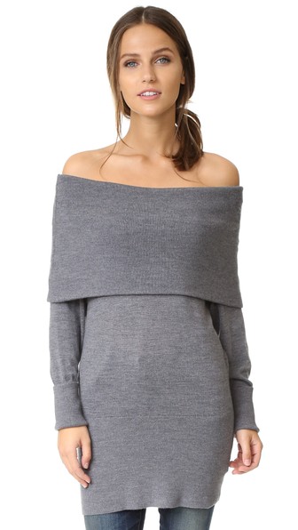 Ella Moss Jodi Cowl Sweater Heather Steel Heather Wheat Shopbop after christmas sale