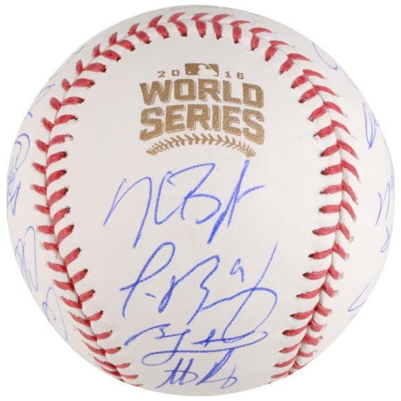 Fanatics Authentic Chicago Cubs 2016 MLB World Series Champions Autographed World Series Logo Baseball - Team Signed