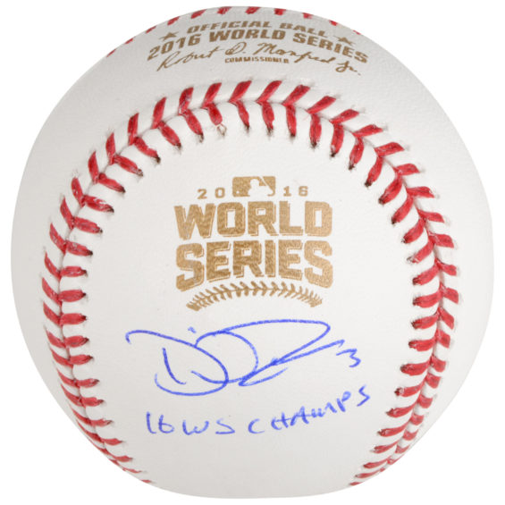 Fanatics Authentic David Ross Chicago Cubs 2016 MLB World Series Champions Autographed World Series Logo Baseball with 2016 WS Champs Inscription