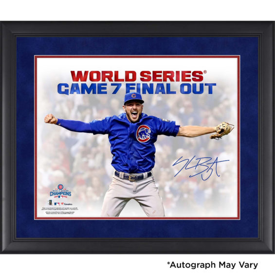 Fanatics Authentic Kris Bryant Chicago Cubs 2016 MLB World Series Champions Framed Autographed 16" x 20" Final Out White Spotlight Photograph with Suede Matting