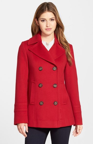 Fleurette Wool Peacoat (Nordstrom Exclusive) Red peacoats winter 