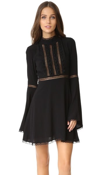 For Love & Lemons Willow Bell Sleeve Dress Black Shopbop after christmas sale