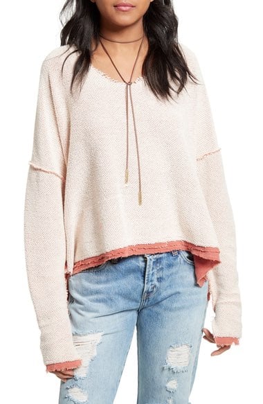 Free People Dolman Pullover Coral bell sleeve sweaters