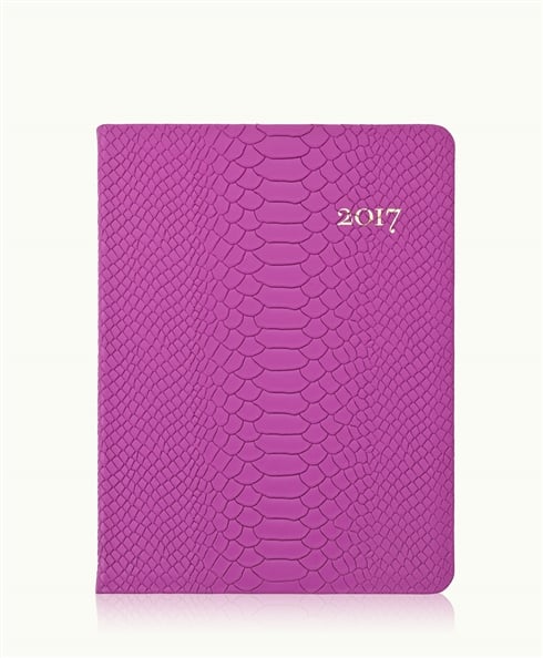 Gigi New York 2017 DESK DIARY Orchid Embossed Python 2017 12 month planners and agendas