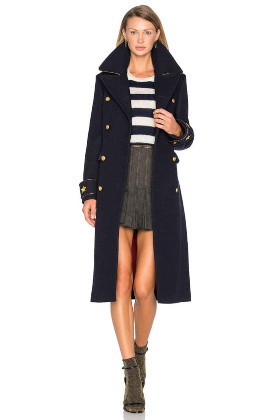 HILFIGER COLLECTION Long Military Coat Navy Blazer peacoats winter 