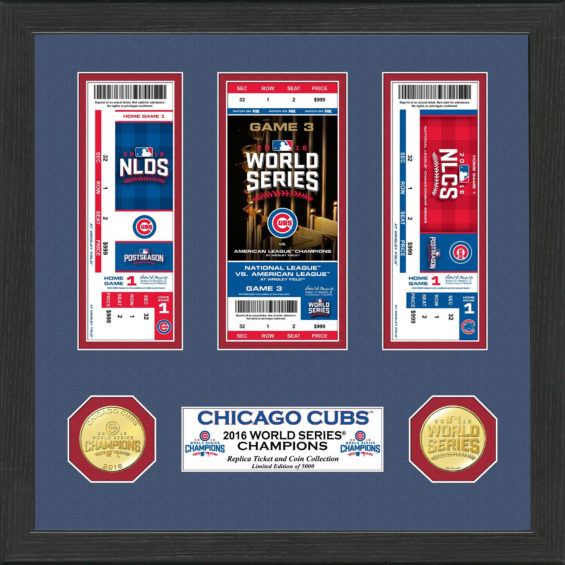 Highland Mint Chicago Cubs 2016 World Series Champions Ticket Collection