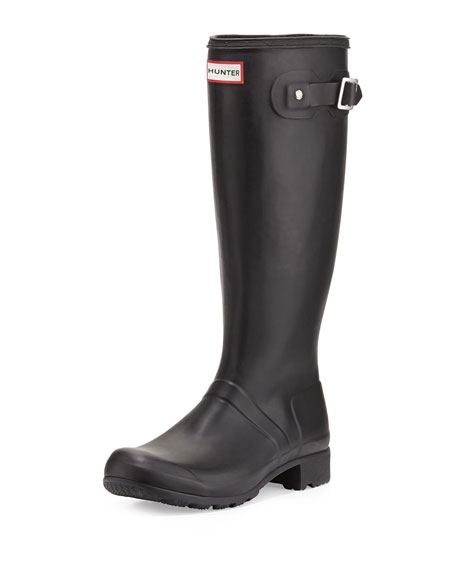 Hunter Boot Original Tour Buckled Welly Boot, Black Neiman Marcus christmas sale