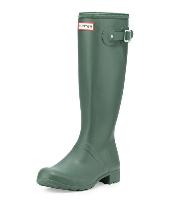 Hunter Boot Original Tour Buckled Welly Boot, Green Neiman Marcus friends and family sale 