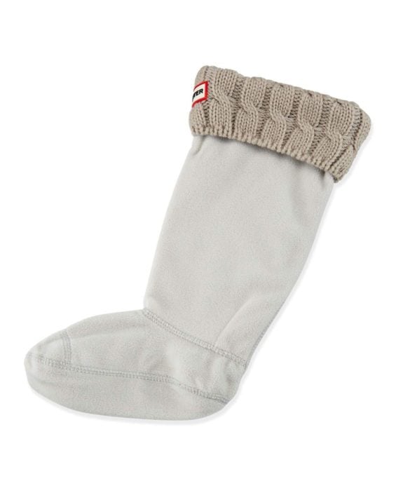 Hunter Boot Six-Stitch Cable Boot Socks, Greige Neiman Marcus friends and family sale