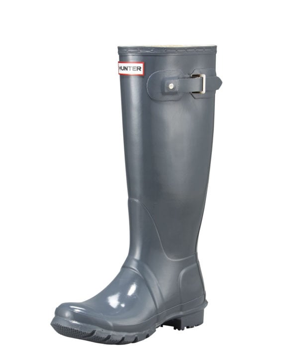 Hunter Boot Tall Gloss Boot Graphite Neiman Marcus friends and family sale