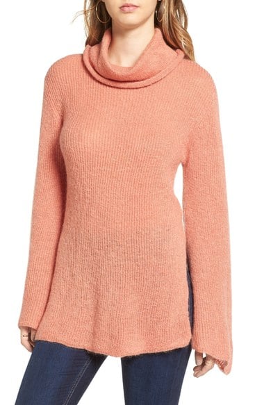 Keepsake the Label Rendezvous Knit Bell Sleeve Pullover Terracotta bell sleeve sweaters