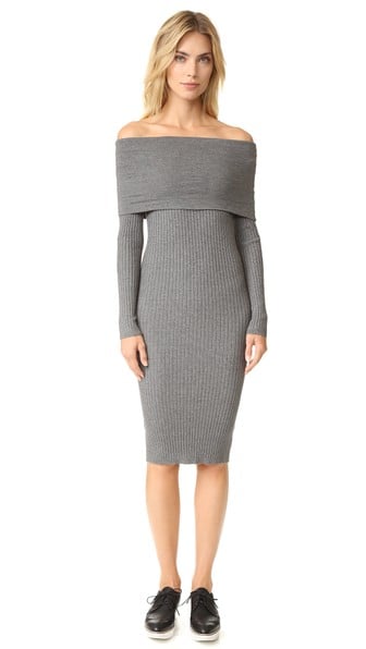Line & Dot Lea Off Shoulder Dress Heather Grey Shopbop after christmas sale