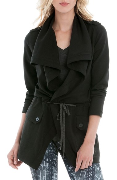 Lole Barbara Cascade Jacket Black drape jackets
