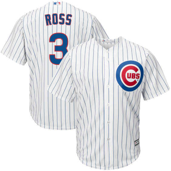 Majestic David Ross Chicago Cubs White/Royal Home Official Cool Base Player Jersey