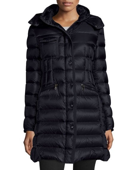 Moncler Hermine Hooded Puffer Jacket Navy puffer jackets winter