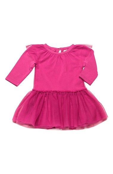 Monica + Andy Little Belle Tulle Skirt Dress (Baby Girls) Fuchsia christmas dresses for baby girls