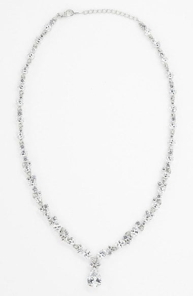Nadri Teardrop Pendant Necklace (Nordstrom Exclusive) Silver Clear CZ Nordstrom half yearly sale