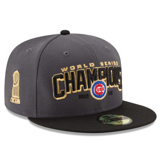 New Era Chicago Cubs Gray/Black 2016 World Series Champions Two-Tone 59FIFTY Fitted Hat