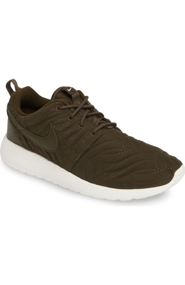 Nike 'Roshe Run' Print Sneaker (Women) Dark Loden Ivory Nordstrom half yearly sale