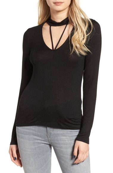 PST by Project Social Strappy Cutout Tee Black cutout tops winter 