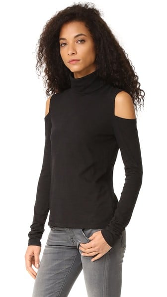 Pam & Gela Cold Shoulder Turtleneck Black Shopbop after christmas sale