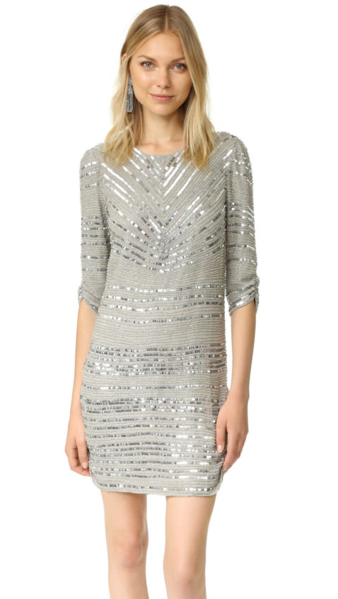 Parker Parker Black Petra Dress Silver new year's eve sequin dresses