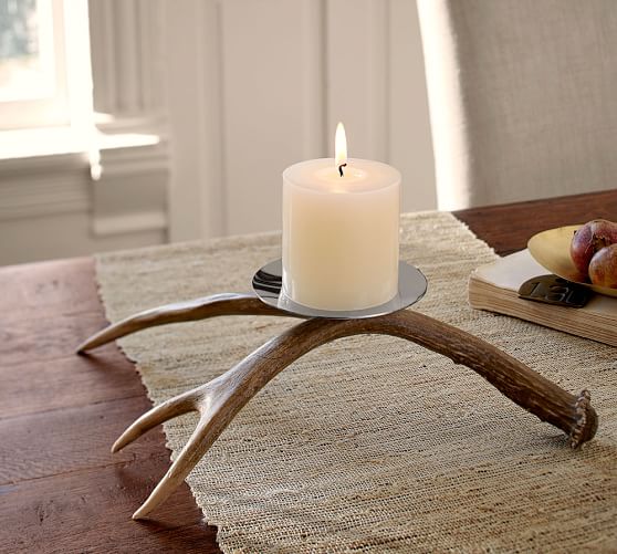 Pottery Barn ANTLER PILLAR HOLDERS pottery barn winter warehouse sale
