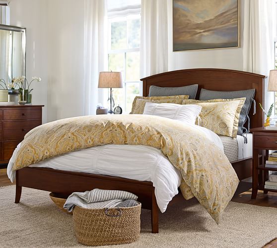 Pottery Barn CHLOE BED Antique White, Black, Mahogany Stain pottery barn winter warehouse sale