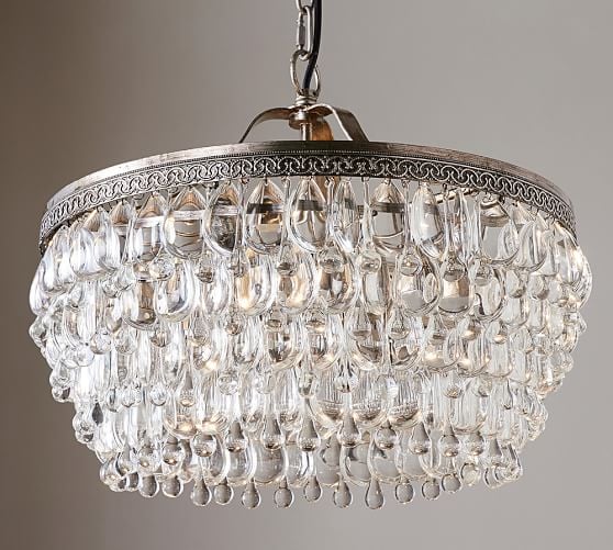 Pottery Barn CLARISSA CRYSTAL DROP ROUND CHANDELIER pottery barn flash sale monday december 5 2016