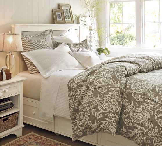 Pottery Barn CYNTHIA STORAGE BED & DRESSER SET pottery barn winter warehouse sale