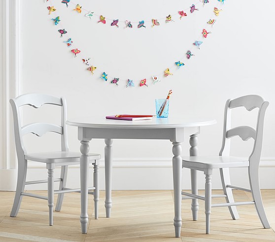 Pottery Barn Finley Play Table Vintage Simply White Vintage Gray pottery barn kids playroom sale
