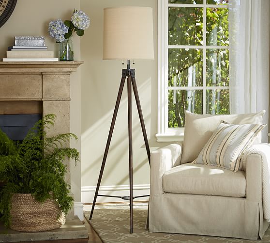 Pottery Barn GIBSON STATEMENT TRIPOD FLOOR LAMP pottery barn buy more save more sale