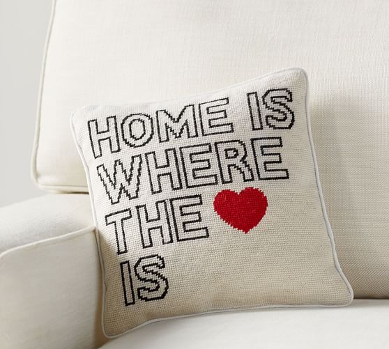 Pottery Barn HOME IS WHERE THE HEART IS PILLOW pottery barn buy more save more sale