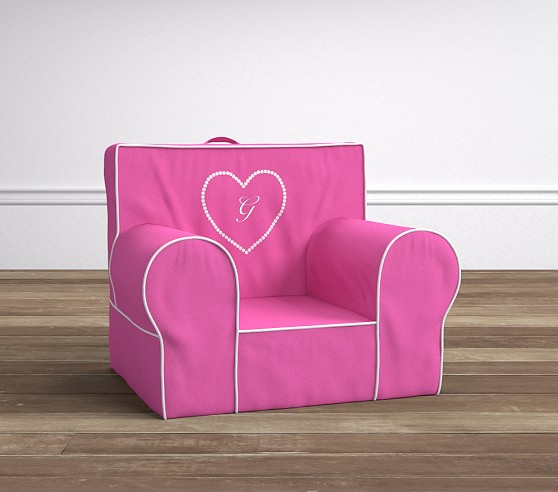 Pottery Barn Kids Bright Pink Pearl Dot Anywhere Chair® pottery barn kids playrooms sale 