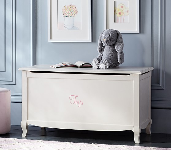 Pottery Barn Kids Claudia Toy Chest Vintage Simply White pottery barn kids playroom sale
