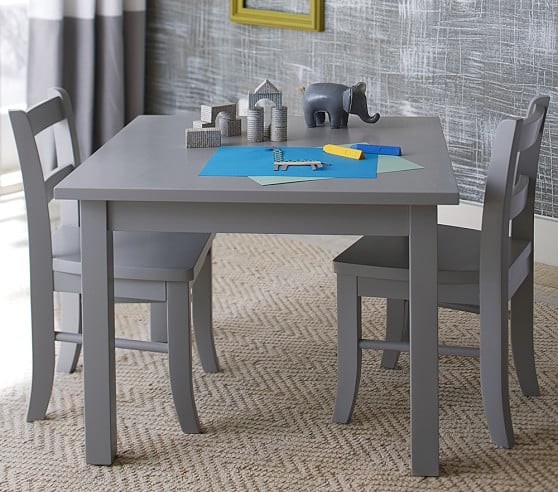 Pottery Barn Kids My First Play Table & Chairs Gray pottery barn kids playroom sale